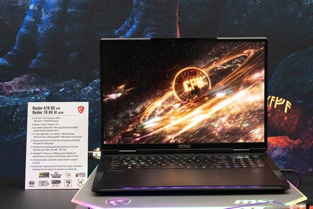 MSI unveils 18-inch Raider laptops with RTX 5090 and latest AMD and Intel processors