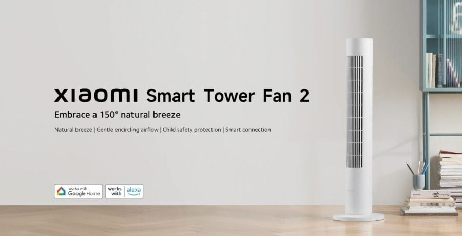 Xiaomi Smart Tower Fan 2 with Google Home support makes its European debut