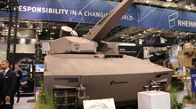 Rheinmetall converted the Lynx infantry fighting vehicle into an air defense system against drones and missiles