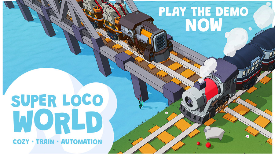 Demo of the Ukrainian railway strategy game Super Loco World on Steam