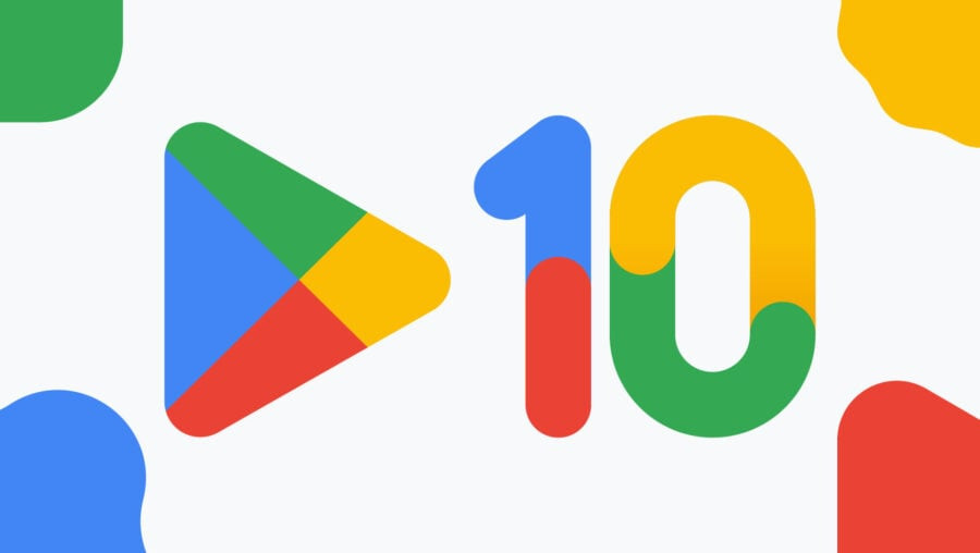 To celebrate the tenth anniversary of Google Play, the store changed its logo and accordingly increases bonuses (not in Ukraine)