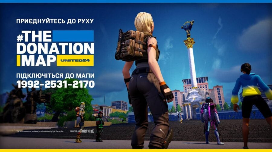 Kyiv's Independence Square recreated in Fortnite