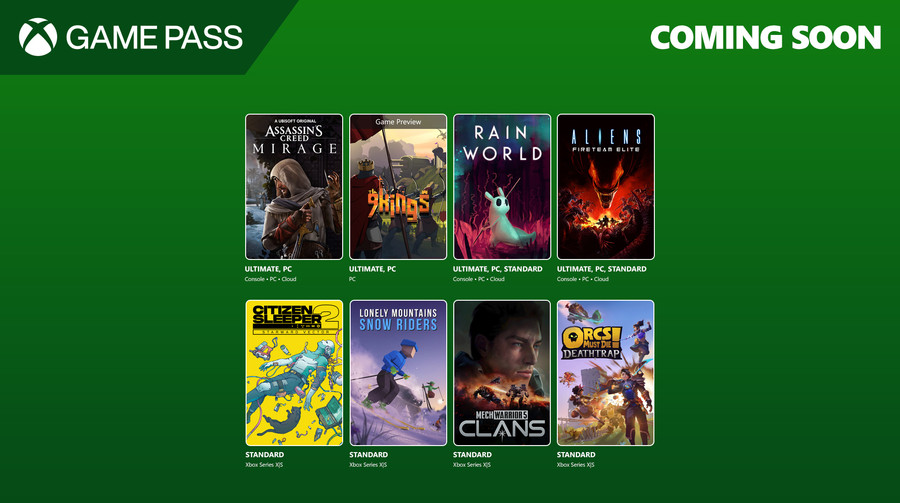 Game Pass catalog replenishment in the first half of August 2025