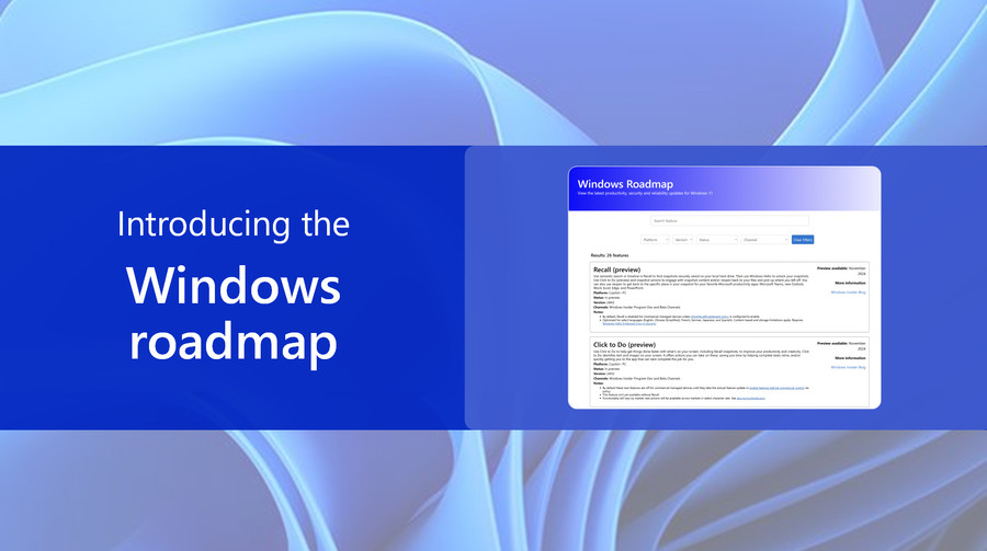 Microsoft представила дорожню карту Windows 11