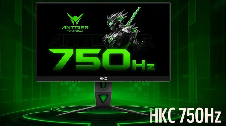 HKC представила ігровий монітор з частотою оновлення 750 Гц