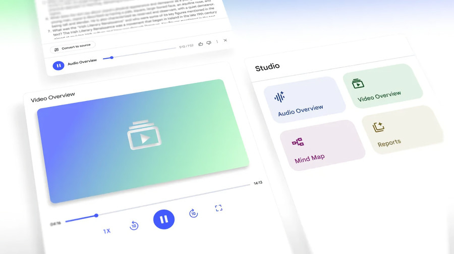 Google додала функцію Video Overviews у NotebookLM, яка перетворює файли у відеопрезентації