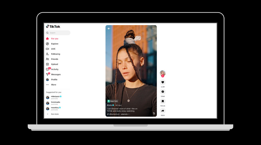 Вебверсія TikTok отримала новий дизайн та функції
