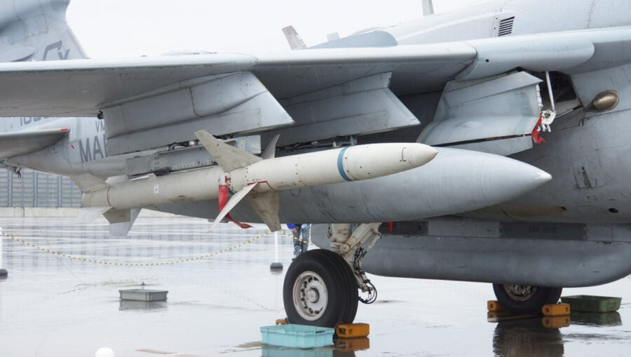 AGM-88 HARM, an anti-radar missile that can't be in Ukraine, but it might be there