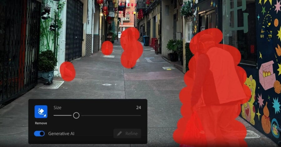 Adobe Lightroom gets an analog of Magic Eraser - Generative Remove tool for removing objects in images