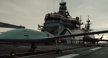 Bayraktar TB3 and Bayraktar KIZILELMA UAVs on board the TCG Anadolu UAV carrier