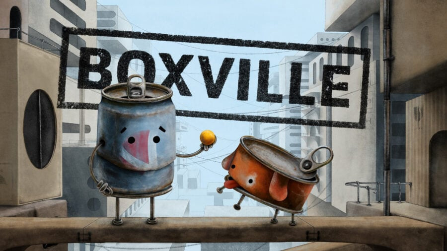 Boxville is a cute Ukrainian game about old cans and boxes