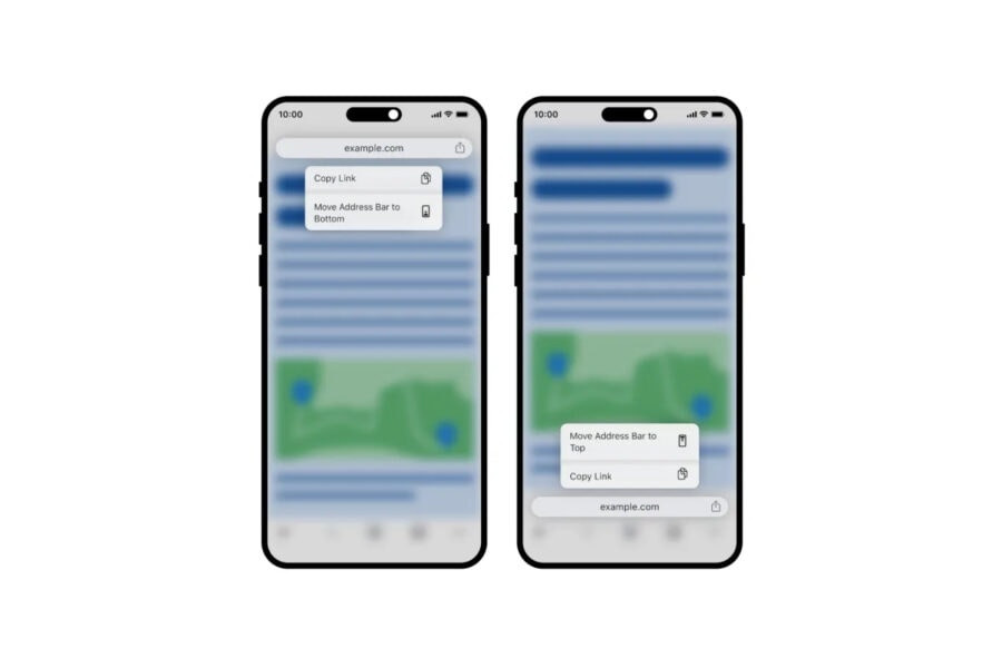 Адресний рядок в Chrome на iOS можна перемістити вниз