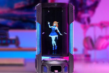 A digital desktop companion with anime characters inside was shown at CES 2025