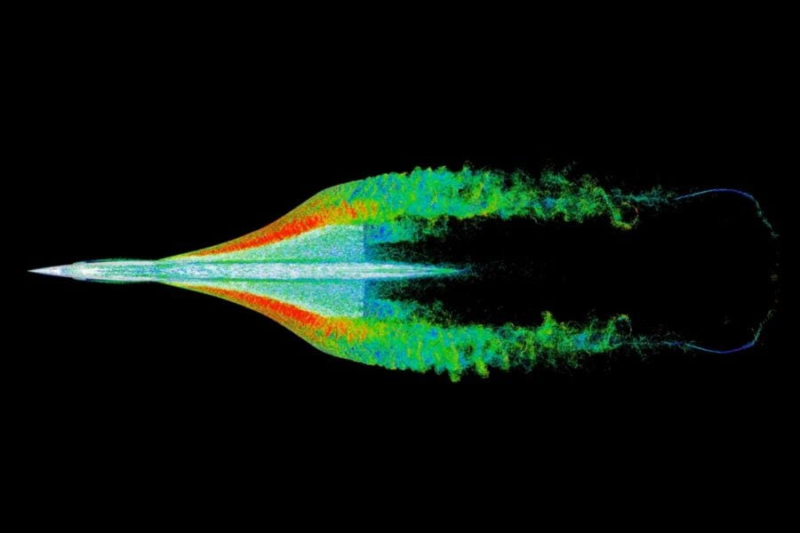 One of the most difficult problems of computational fluid dynamics: Concorde during landing [video]