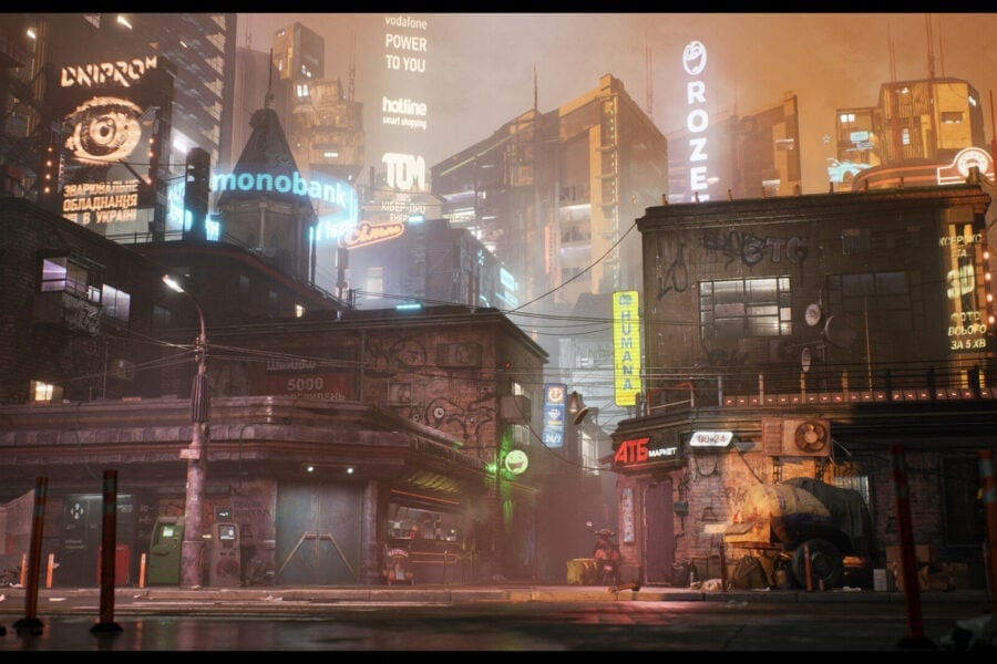 Cyberpunk Kyiv on Unreal Engine 5.3