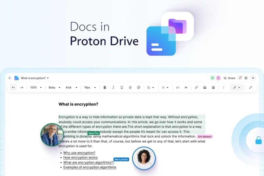 Proton presents an alternative to Google Docs with a focus on privacy