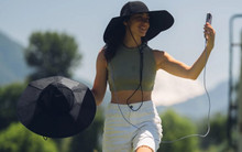 EcoFlow Power Hat - a hat with solar panels that can charge a smartphone