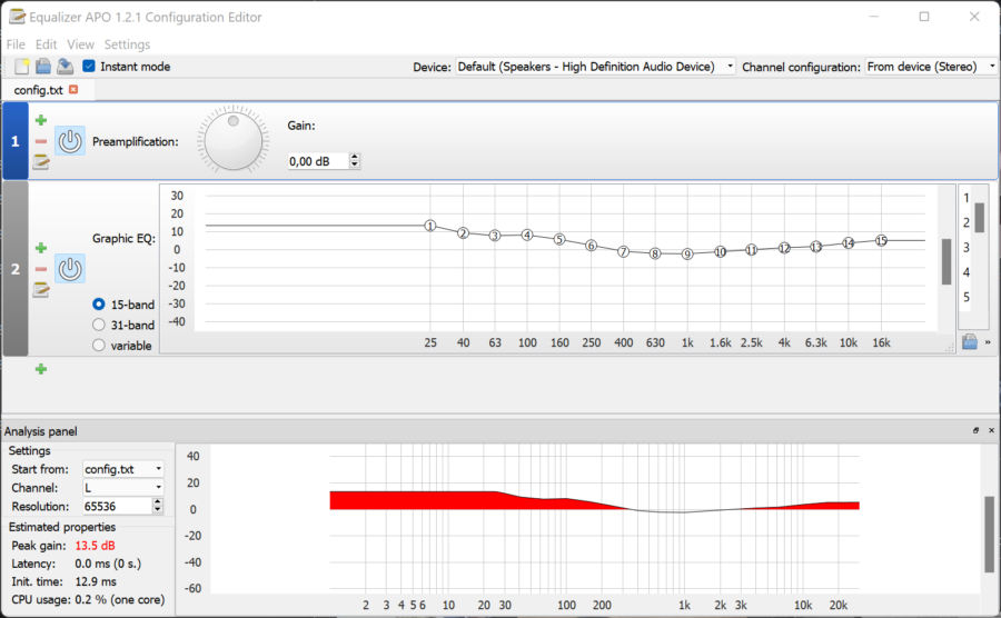 Equalizer APO - безплатний системний еквалайзер для Windows