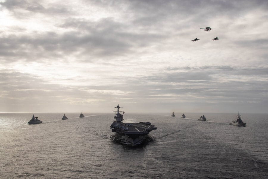 The US is deploying a second aircraft carrier strike group in Europe. The flagship of the group is the super aircraft carrier Gerald R. Ford (CVN-78)