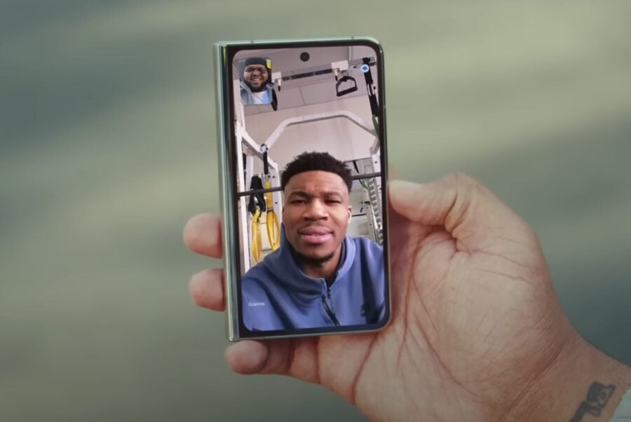 Google showed an ad for the Pixel Fold from the NBA playoff finals promo