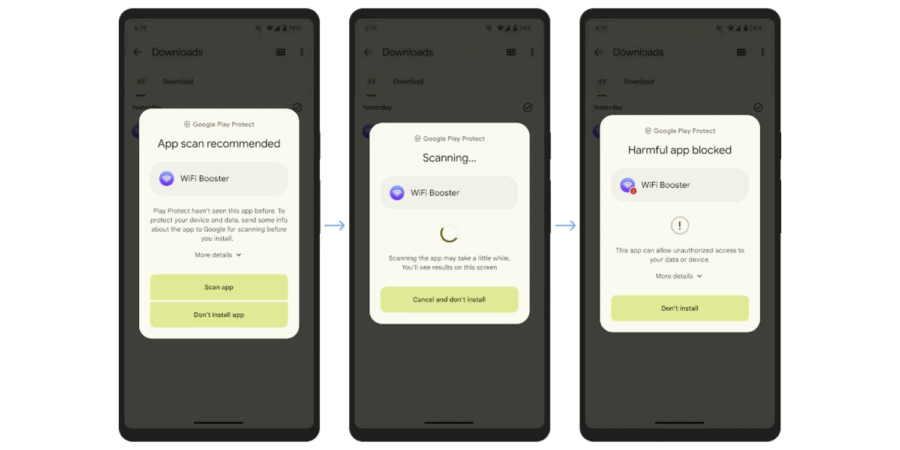 Google Play скануватиме програми, завантажені не з офіційного магазину, перед встановленням