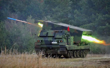 The M270 MLRS is already at the front and destroying the ruscists