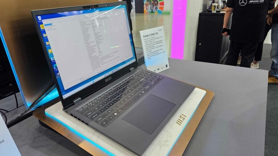 MSI showed a laptop with a Meteor Lake processor at Computex 2023