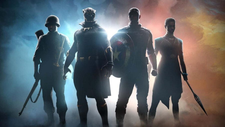 Captain America and Black Panther in a new, untitled game