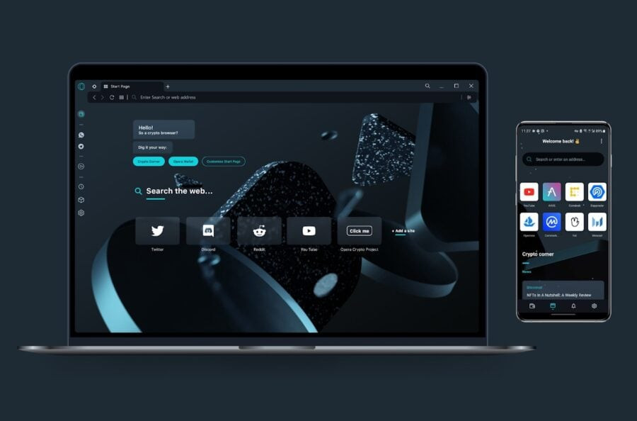 Opera випустила криптобраузер Crypto Browser Project для Web3, поки що в бета-версії