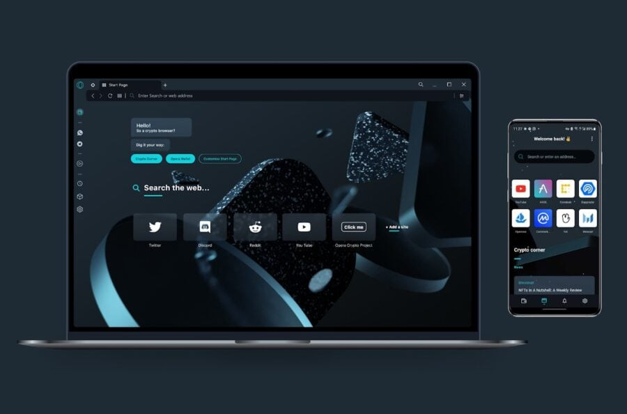Opera випустила криптобраузер Crypto Browser Project для Web3, поки що в бета-версії