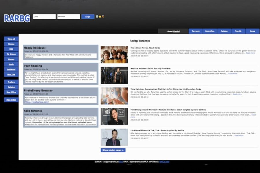 RARBG, one of the world's largest pirate torrent trackers, has closed down