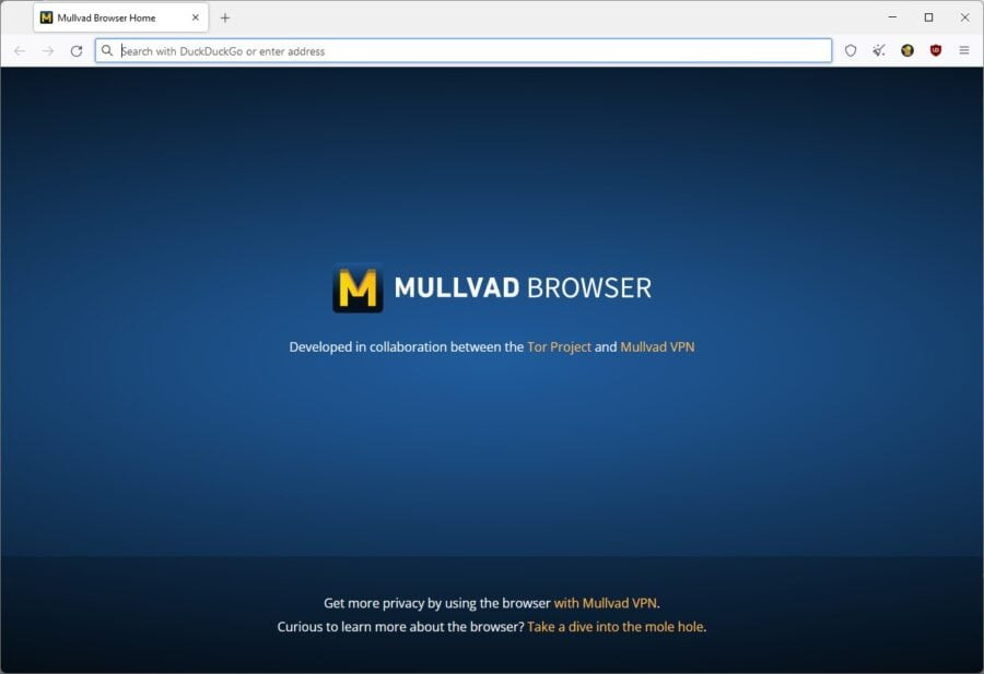 Mullvad secure browser — a new project of The Tor Project