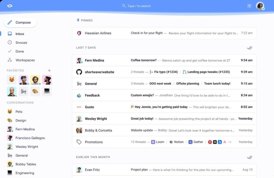 Shortwave — новий поштовий клієнт від розробників Google Inbox