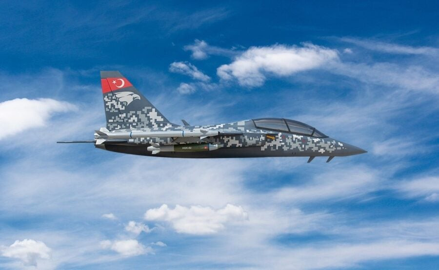 Turkish TAI Hürjet jet trainer / light combat aircraft prototype