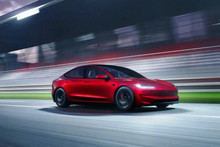 The new Tesla Model 3 Performance sports sedan is 510 hp of power and adaptive shock absorbers