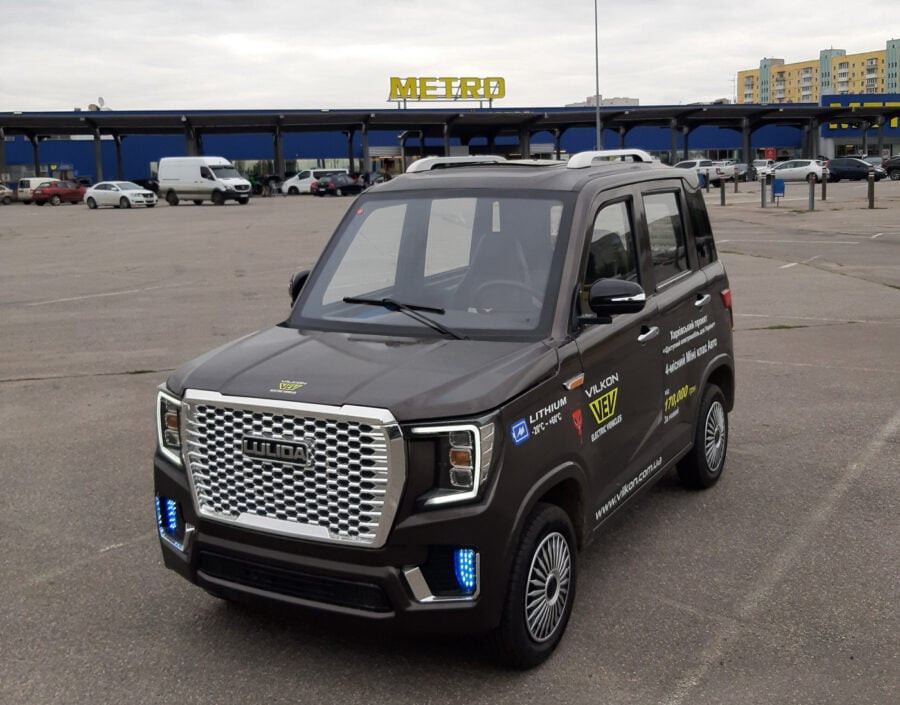 Найдешевший український електромобіль Vilkon Electric Vehicles Lulida помітили на дорогах країни
