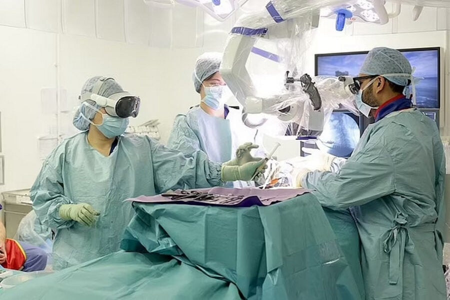 In the UK, Apple's Vision Pro headset was used for the first time during surgery