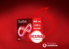 Vodafone Turbo – новий тариф з умовно безлімітним інтернетом та 1600 хв за 165 грн