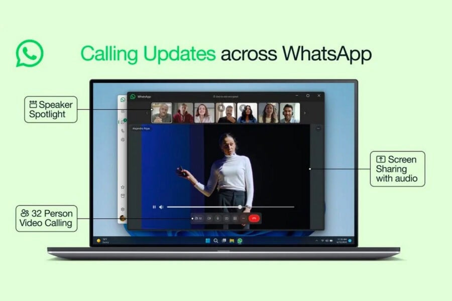 WhatsApp adds new features for video calls, including an increase in the number of participants to 32 people