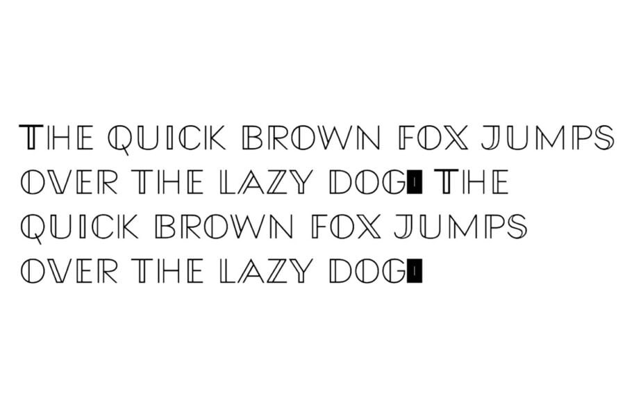 The X (Twitter) logo is simply the letter X from the Special Alphabets 4 font