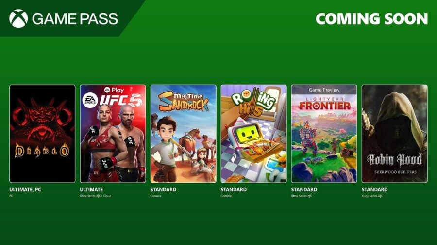 Xbox/PC Game Pass catalog update in the first half of January 2025.
