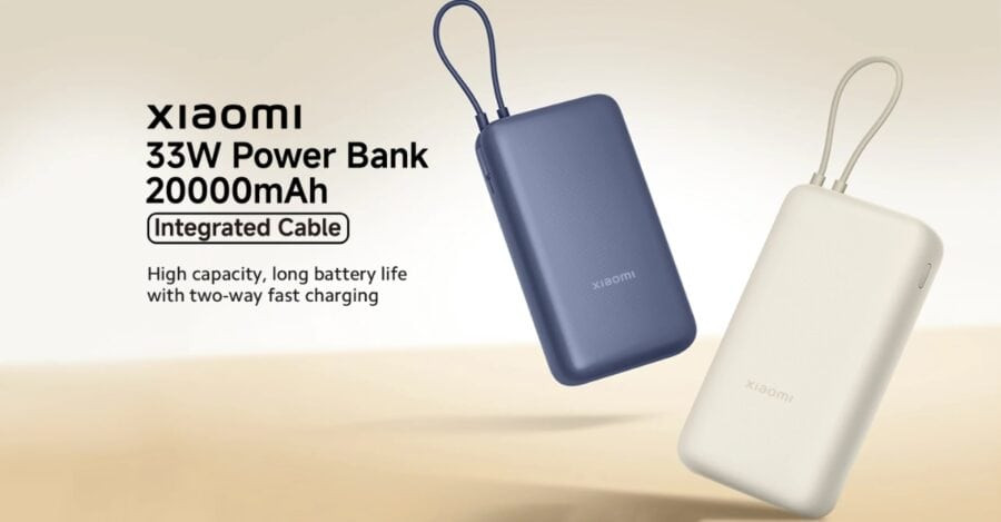 Xiaomi announces 20,000 mAh battery with built-in USB-C cable