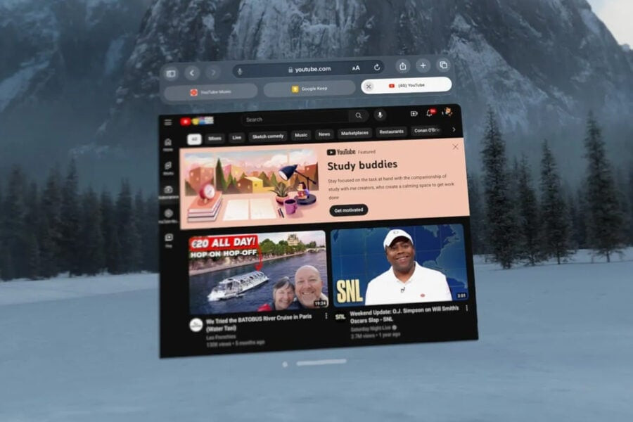 YouTube is working on an app for Vision Pro