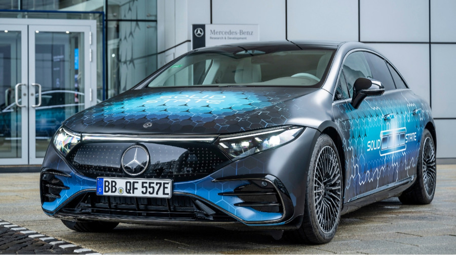 Mercedes-Benz begins road testing of solid-state batteries for electric vehicles that could increase range by 25%