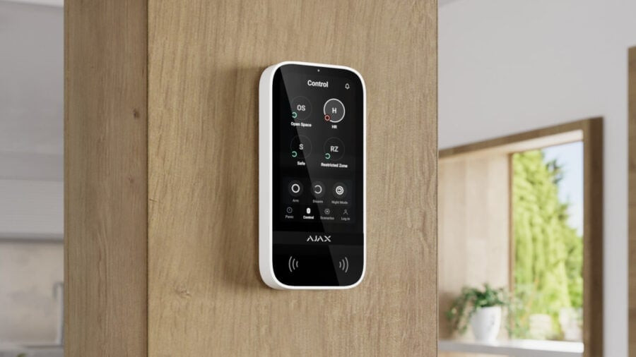 Ajax introduces KeyPad Touchscreen - a wireless touchscreen for controlling security systems and smart devices