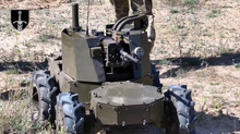 The 33rd Brigade showed the UGV Lyut with a machine gun that shoots better than a human