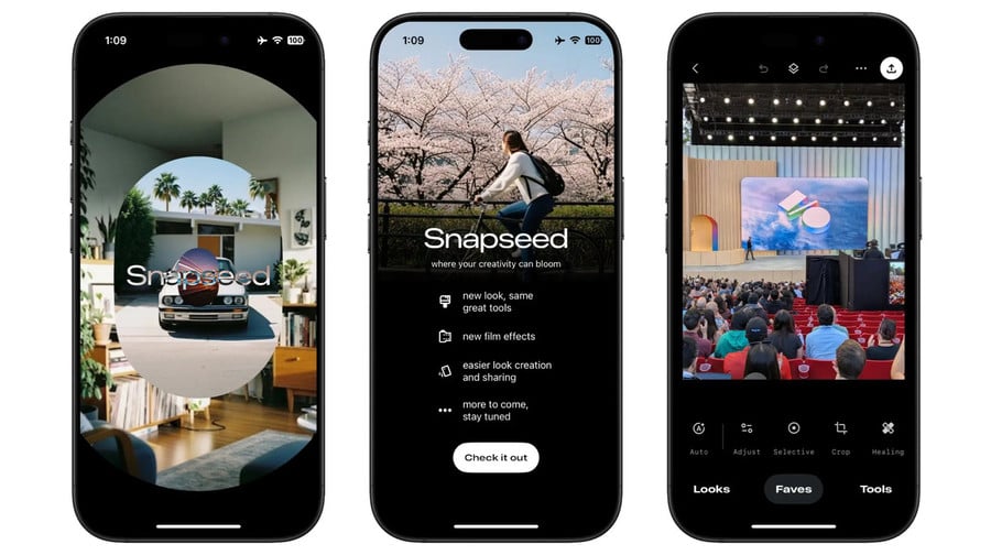 Google unexpectedly updated Snapseed to version 3.0 on iOS