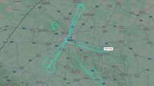 Flightradar24 reported an unknown aircraft flying around Lviv