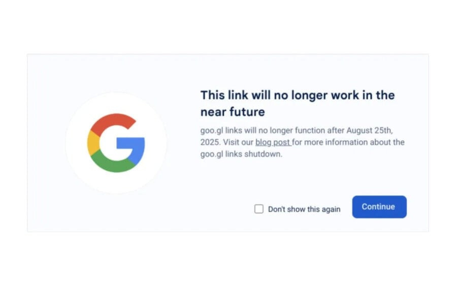 Google's goo․gl shortened links will stop working in August 2025