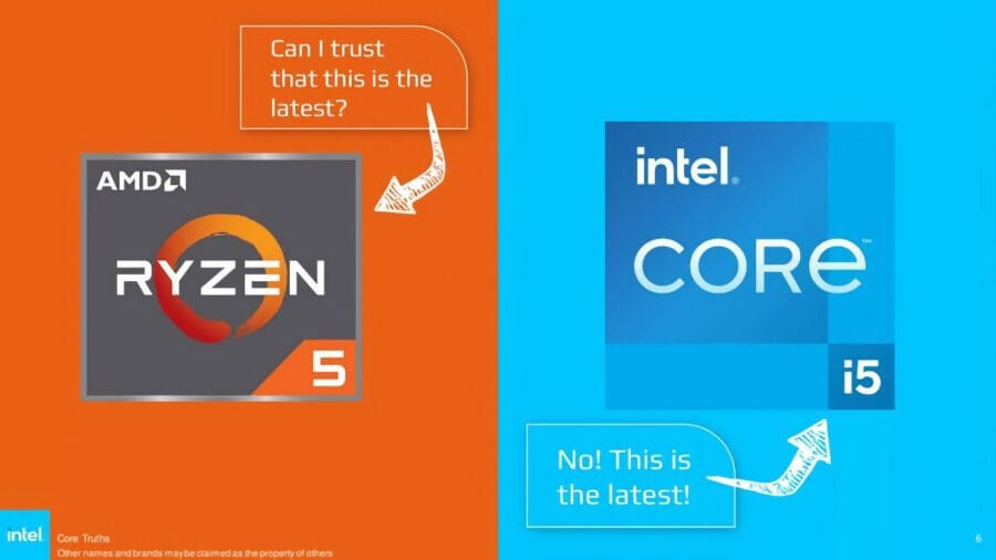 Intel accused AMD of misleading users by rebranding old processors but then removed the accusation